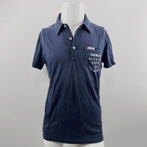 True Religion Men’s Polo Shirt Blue Los Angeles Size Medium